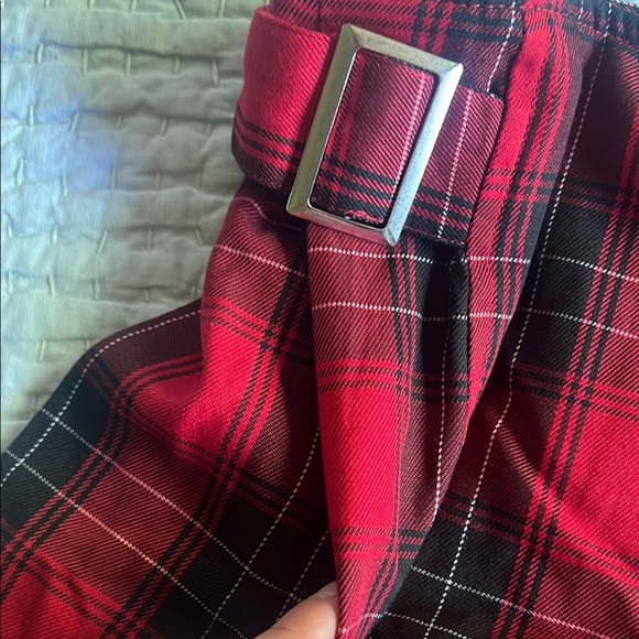 Justice Red and Black Pleated Skater Mini Skirt - Picture 3 of 4